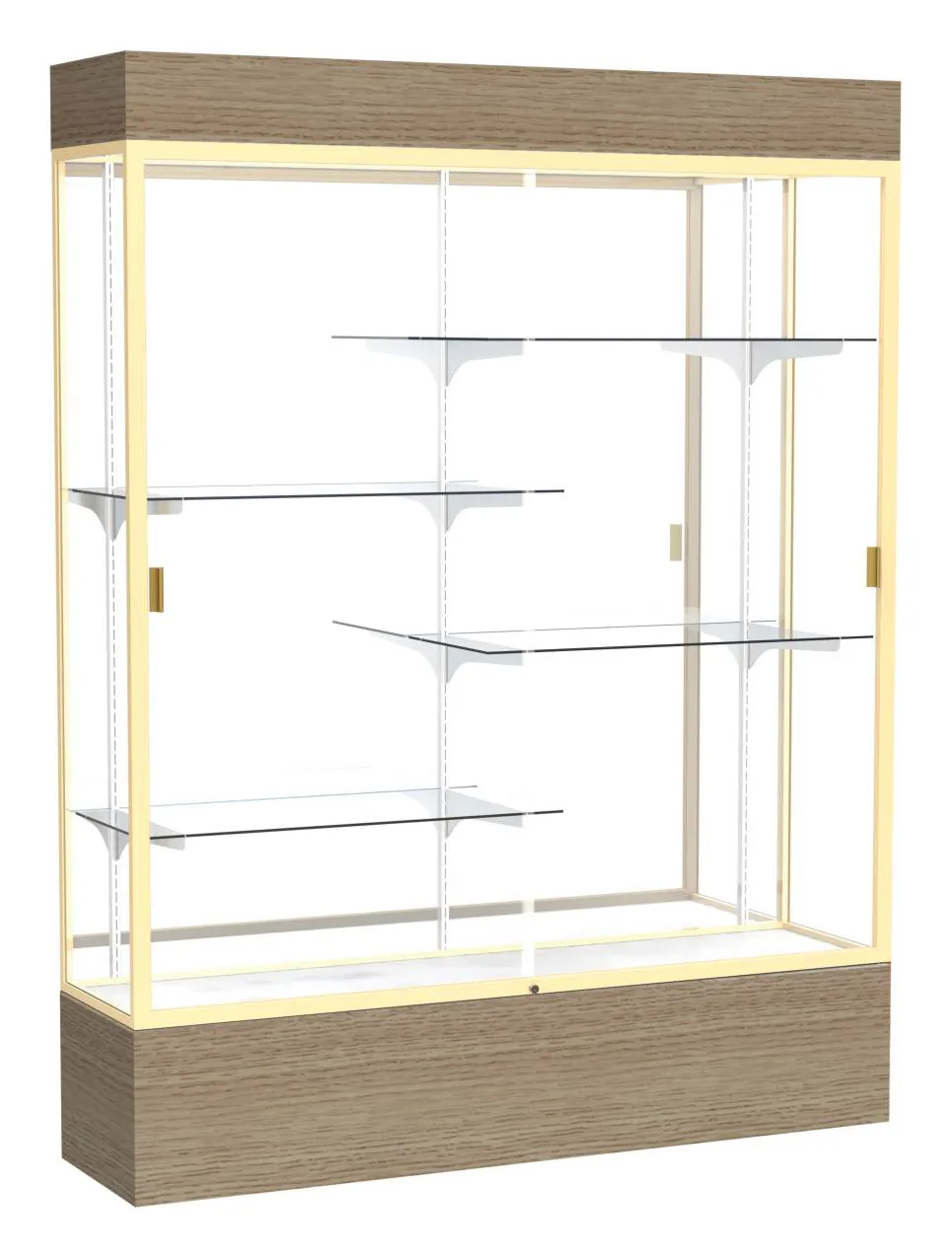 Display Case with LED Lighting - 60 x 80