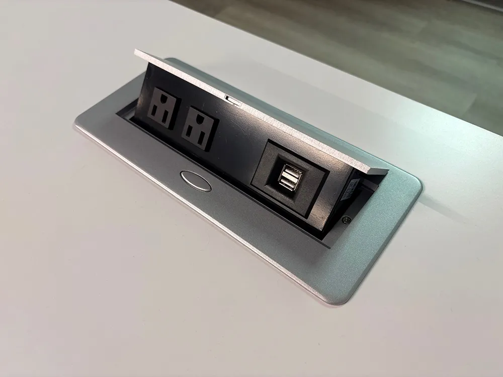 Two-Tone U-Shaped Desk with Hutch