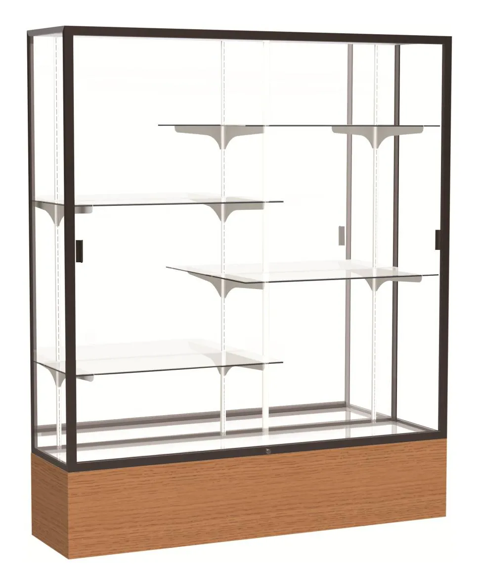 Display Cabinet with Glass Doors and Shelves - 60 x 72