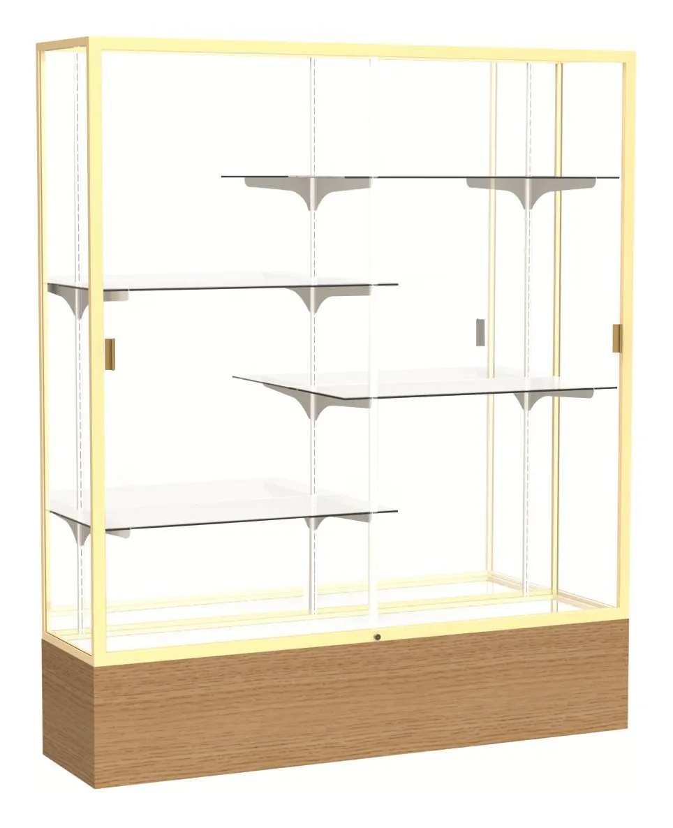 Display Cabinet with Glass Doors and Shelves - 60 x 72