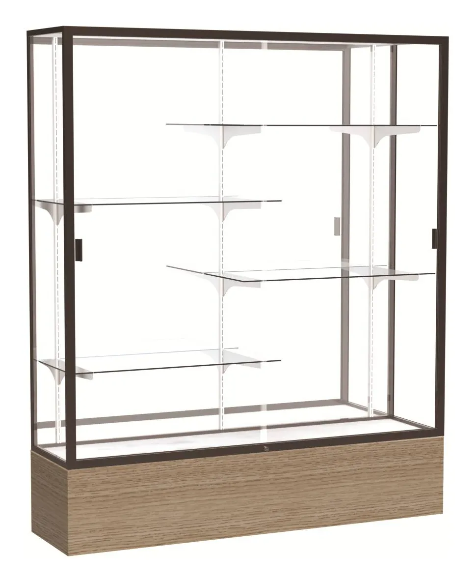 Display Cabinet with Glass Doors and Shelves - 60 x 72