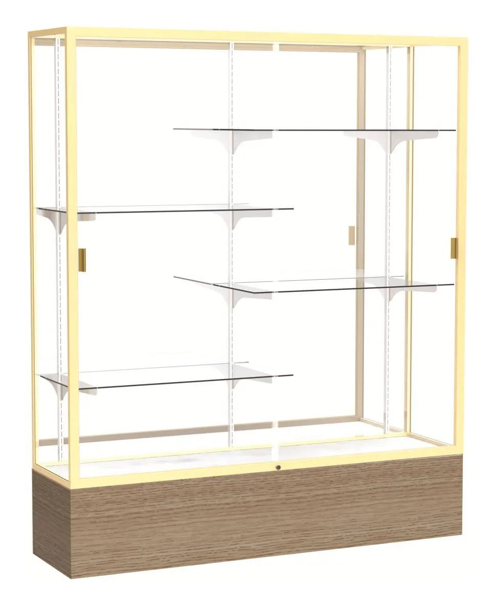Display Cabinet with Glass Doors and Shelves - 60 x 72