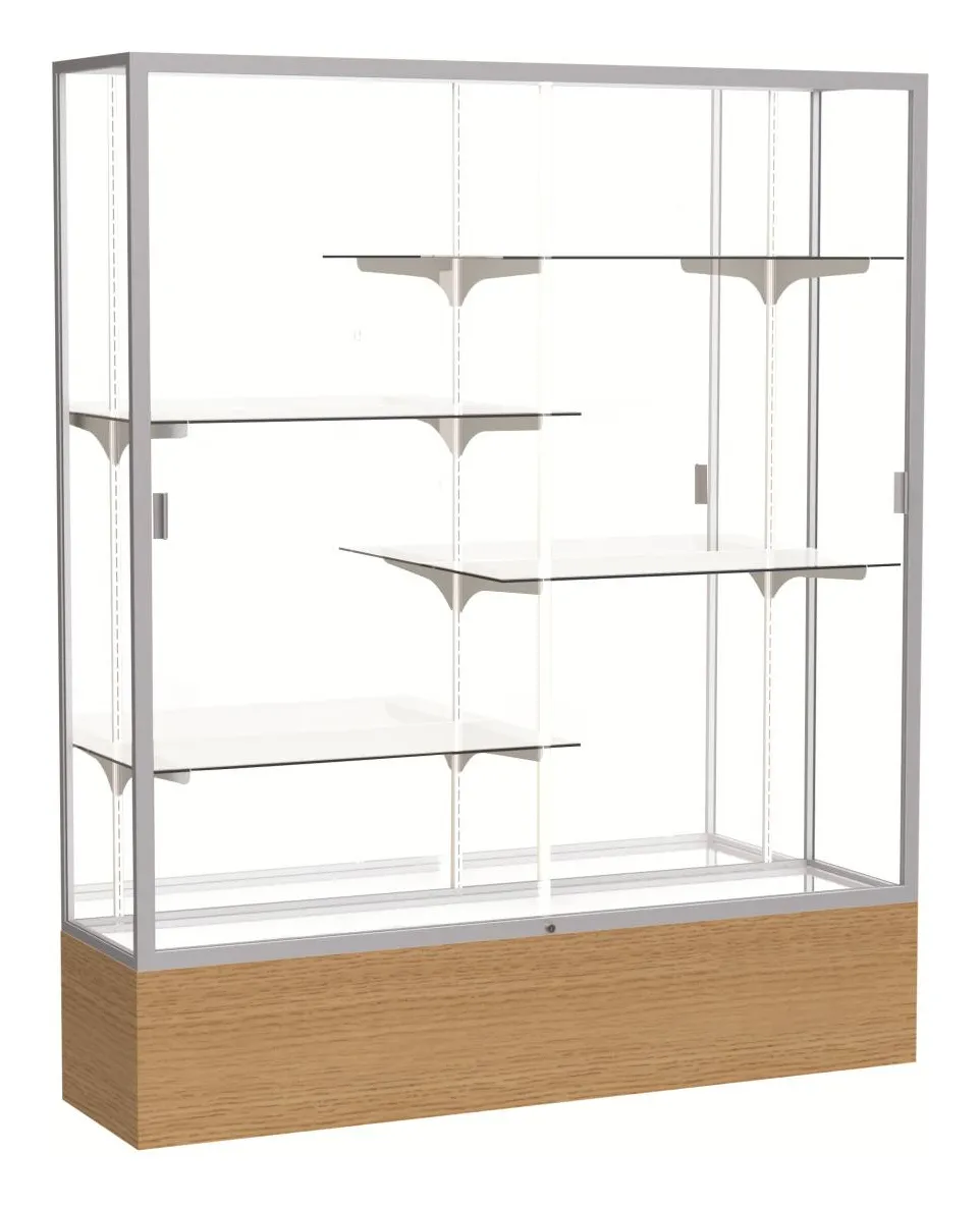 Display Cabinet with Glass Doors and Shelves - 60 x 72