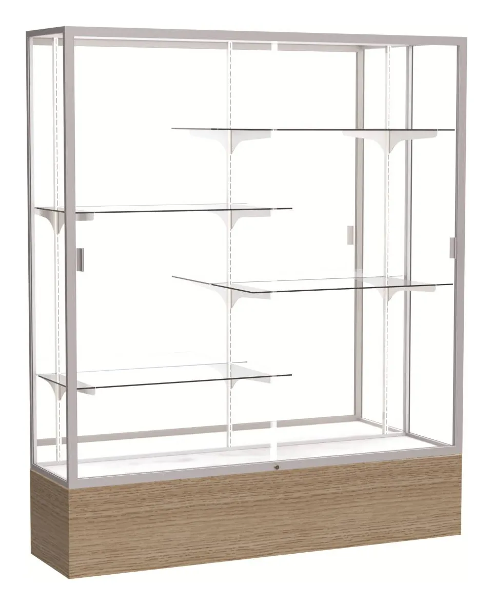 Display Cabinet with Glass Doors and Shelves - 60 x 72