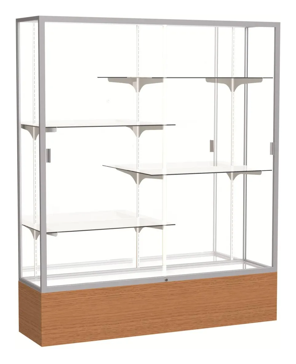Display Cabinet with Glass Doors and Shelves - 60 x 72