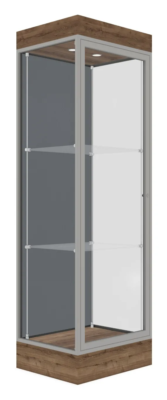Tower Display Case with LED Lighting - 24 x 76