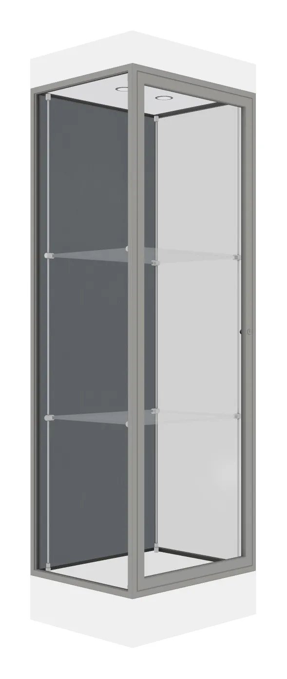 Tower Display Case with LED Lighting - 24 x 76