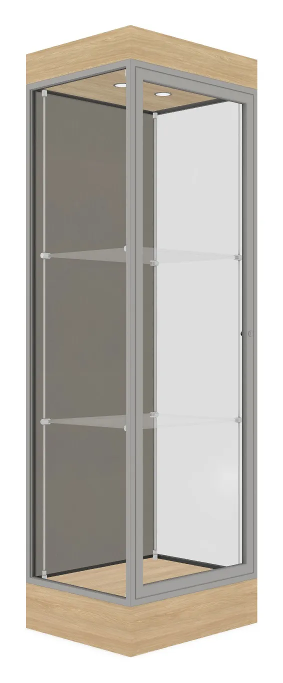 Tower Display Case with LED Lighting - 24 x 76