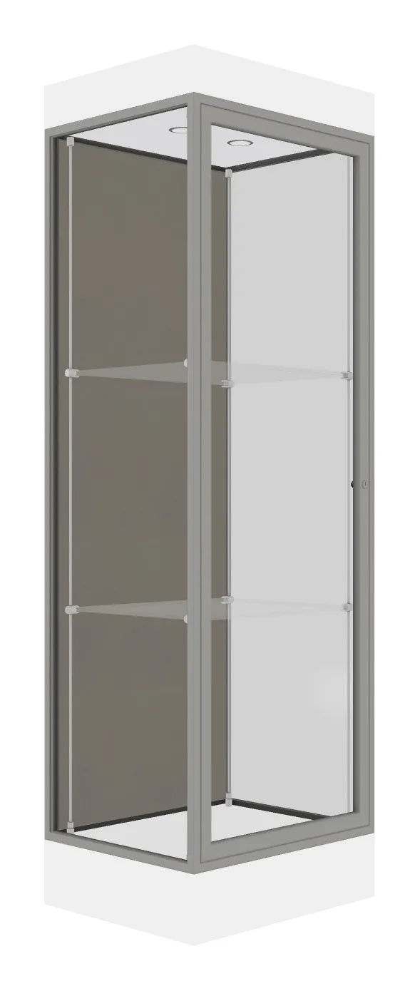 Tower Display Case with LED Lighting - 24 x 76