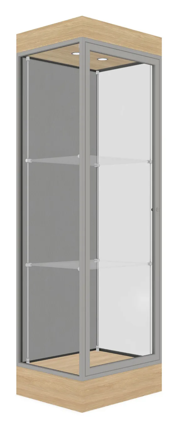 Tower Display Case with LED Lighting - 24 x 76