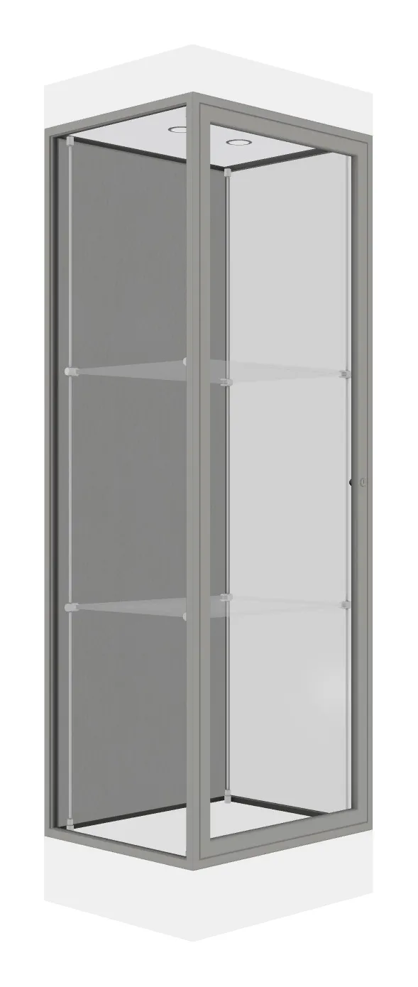 Tower Display Case with LED Lighting - 24 x 76