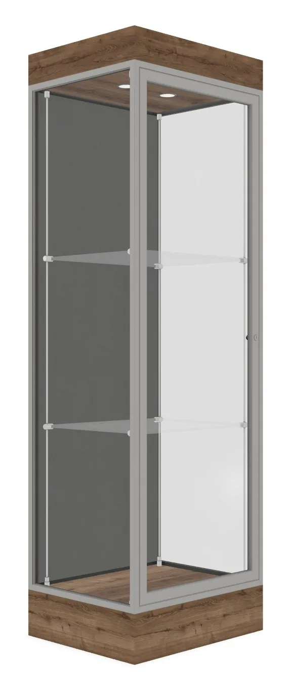 Tower Display Case with LED Lighting - 24 x 76