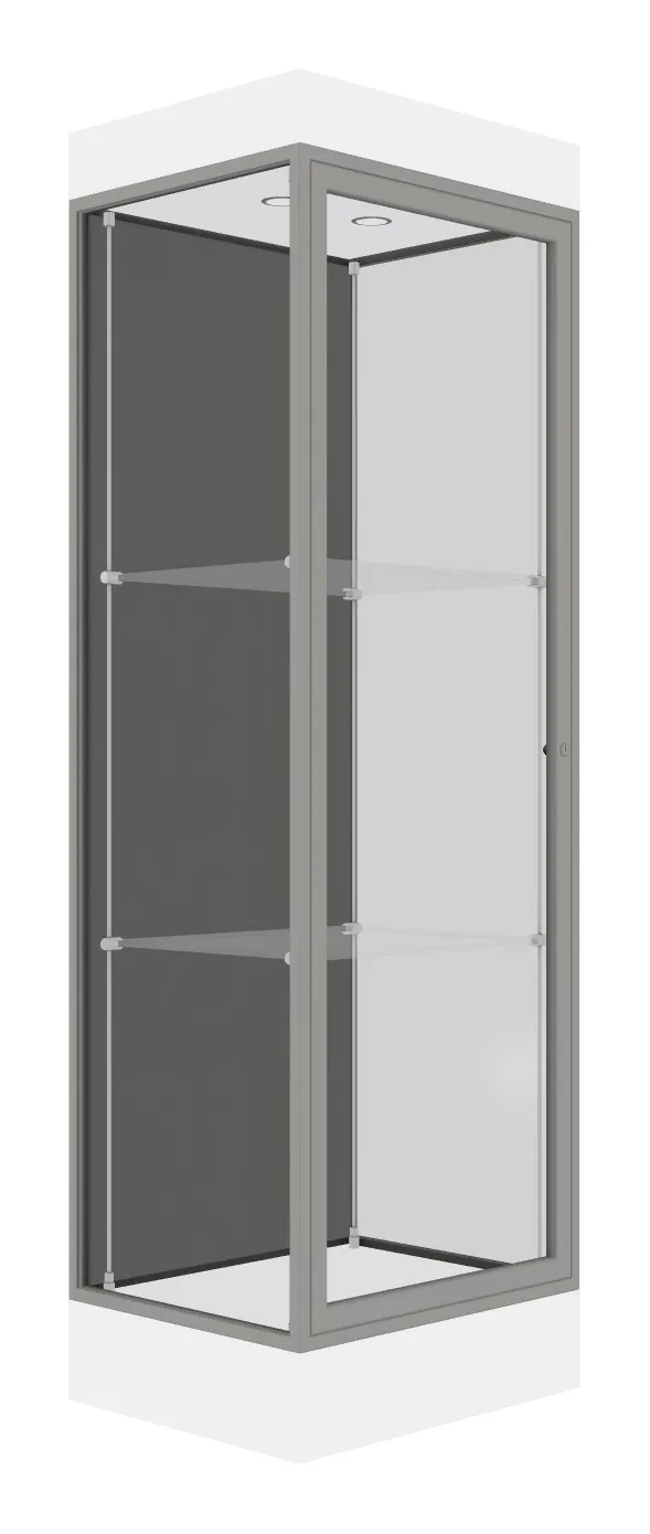 Tower Display Case with LED Lighting - 24 x 76
