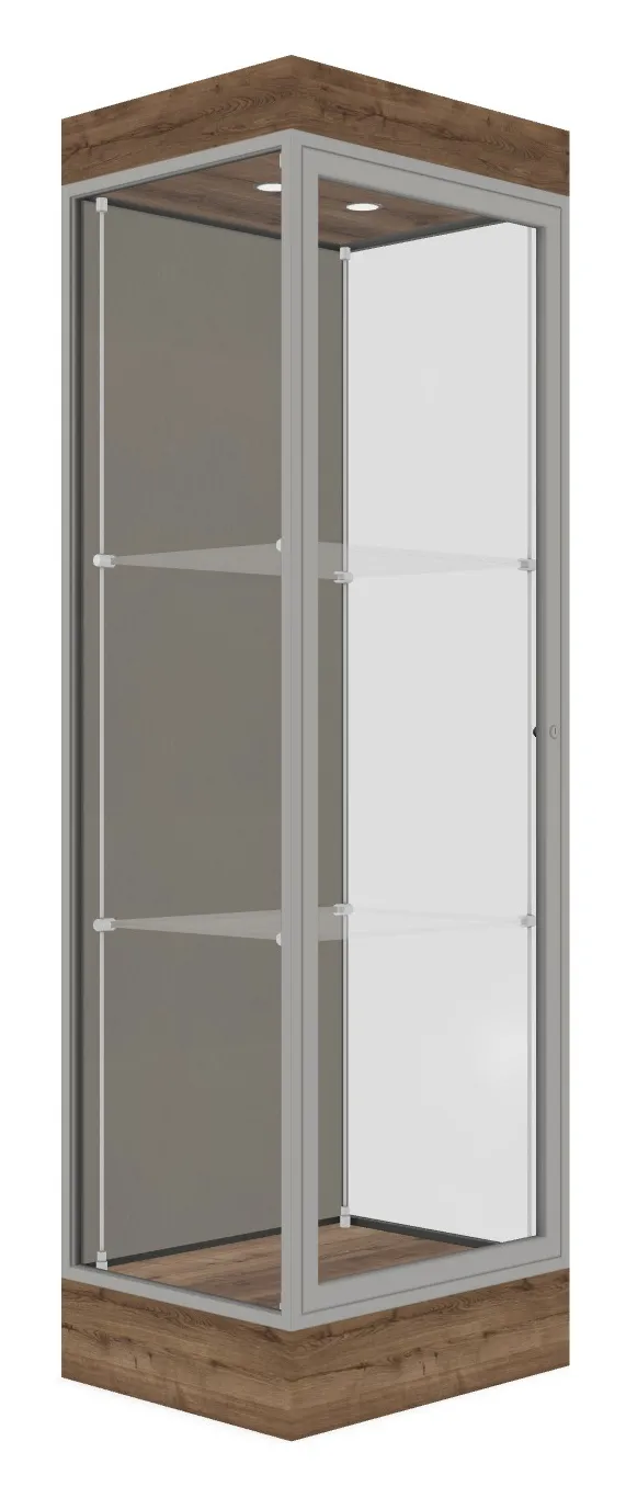 Tower Display Case with LED Lighting - 24 x 76