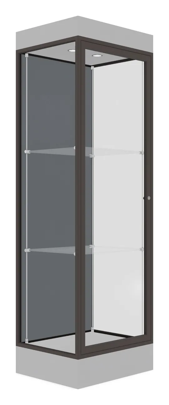 Tower Display Case with LED Lighting - 24 x 76