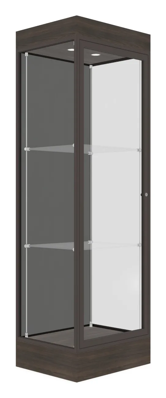 Tower Display Case with LED Lighting - 24 x 76