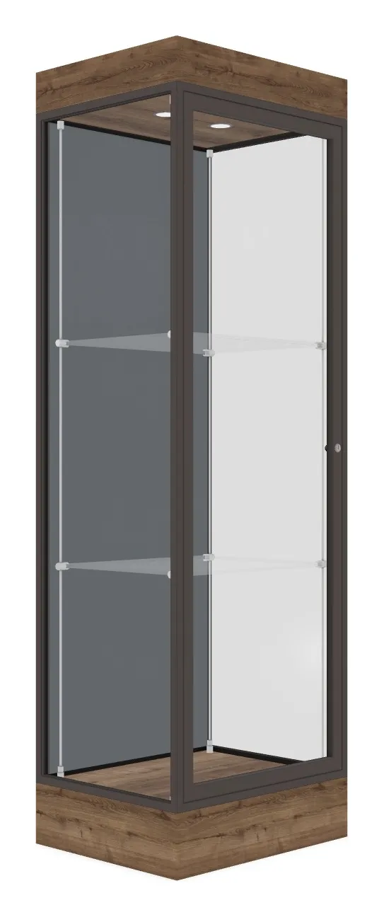 Tower Display Case with LED Lighting - 24 x 76