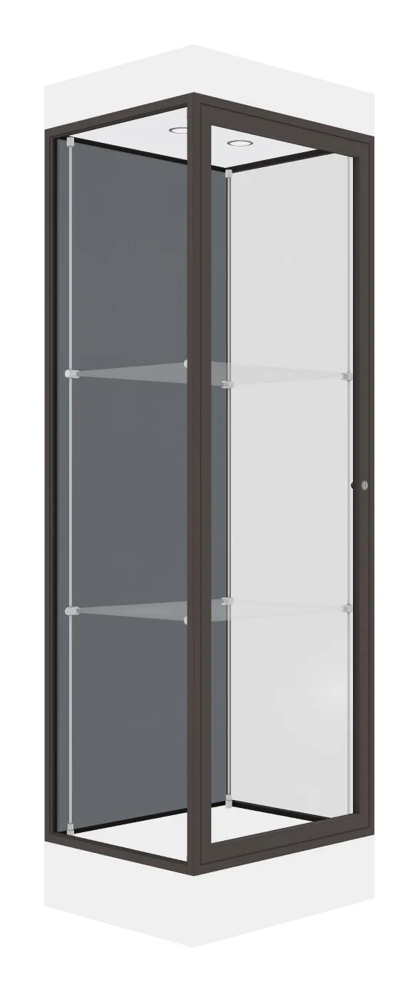 Tower Display Case with LED Lighting - 24 x 76