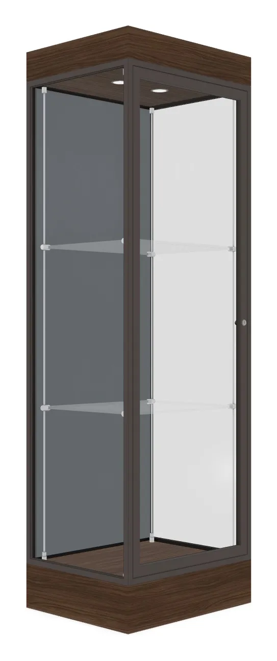 Tower Display Case with LED Lighting - 24 x 76
