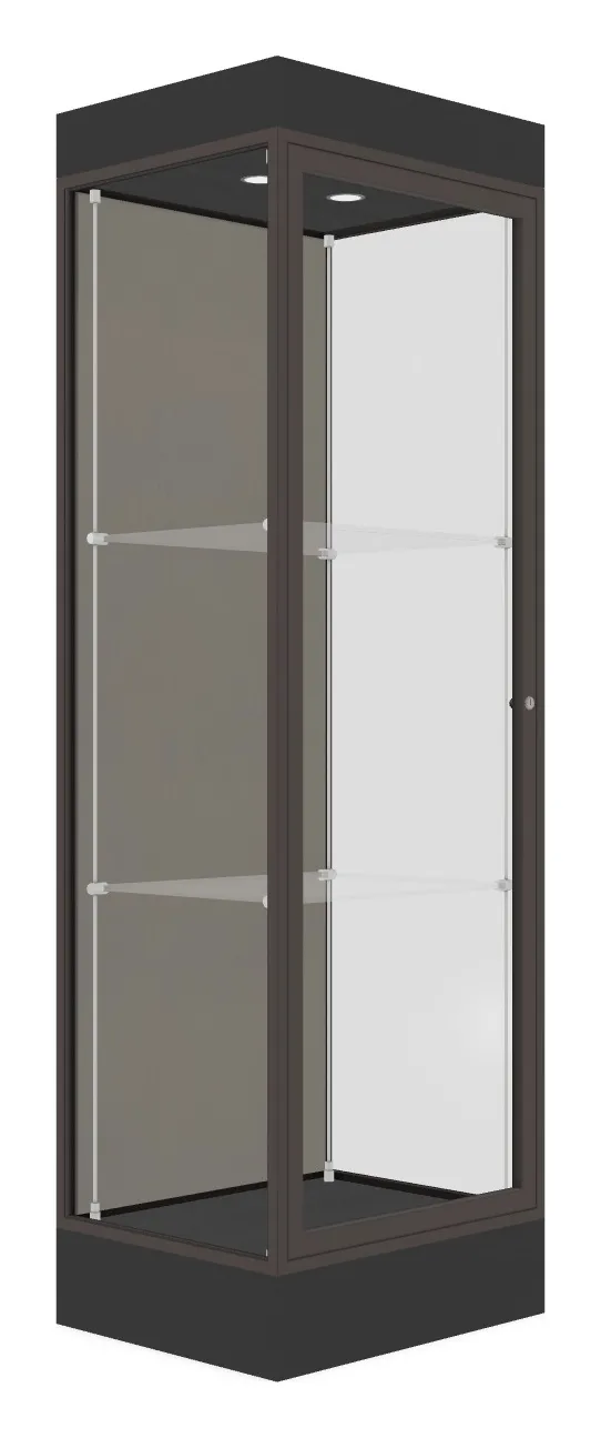Tower Display Case with LED Lighting - 24 x 76