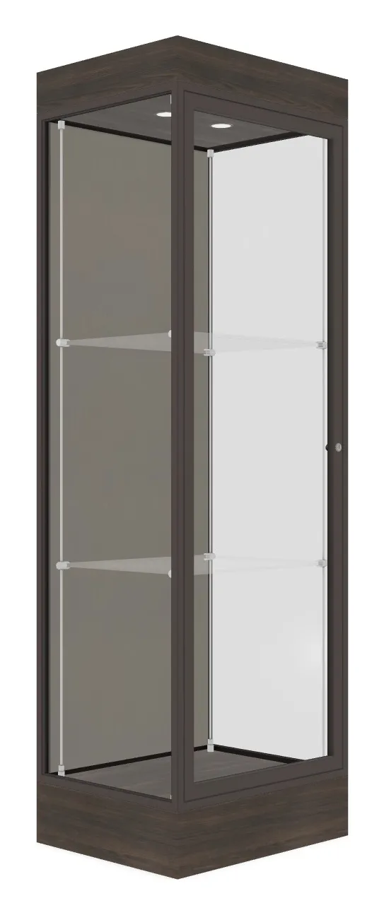 Tower Display Case with LED Lighting - 24 x 76