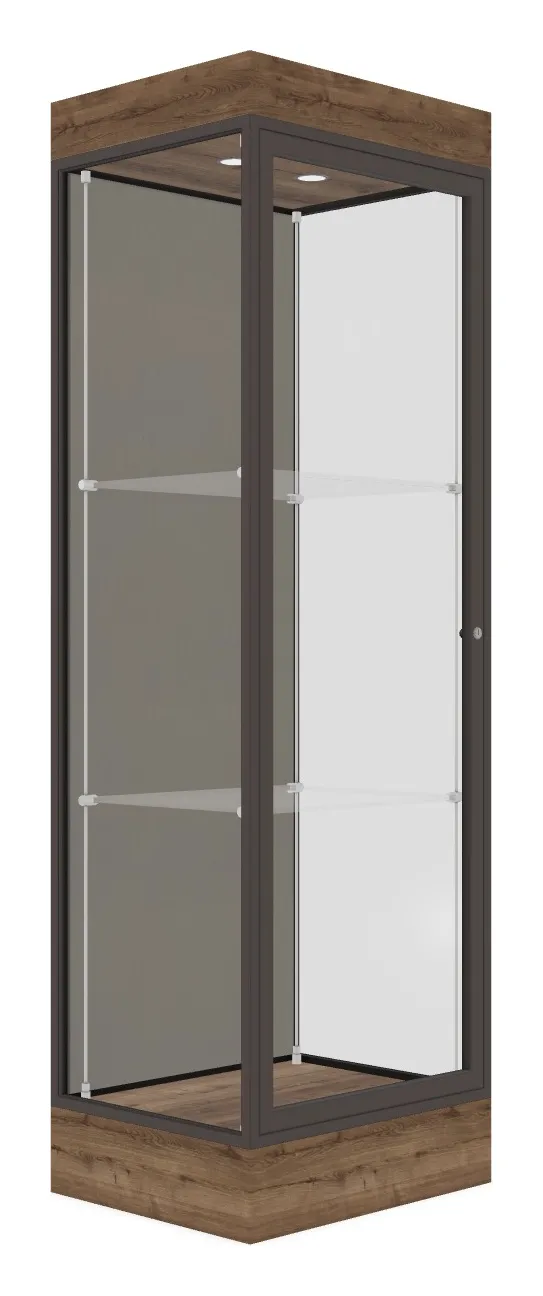 Tower Display Case with LED Lighting - 24 x 76