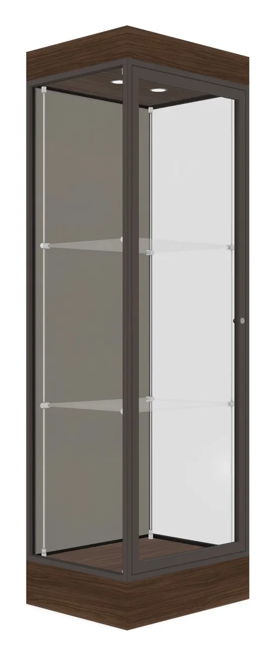 Tower Display Case with LED Lighting - 24 x 76