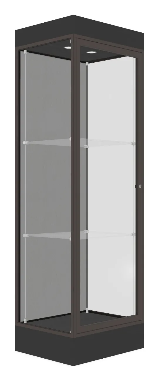 Tower Display Case with LED Lighting - 24 x 76