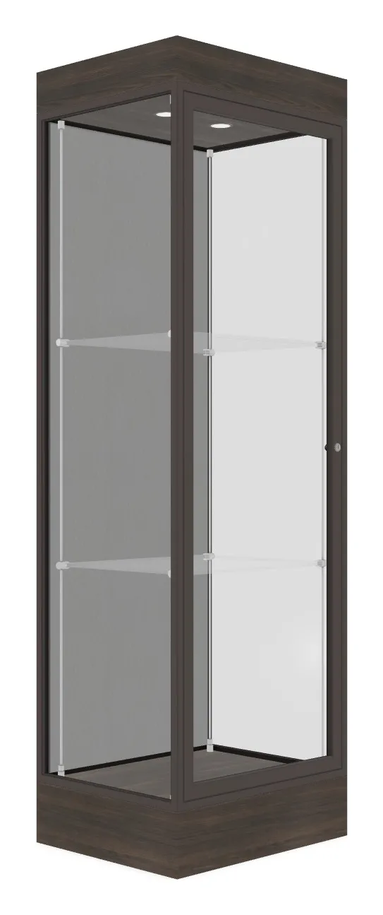 Tower Display Case with LED Lighting - 24 x 76