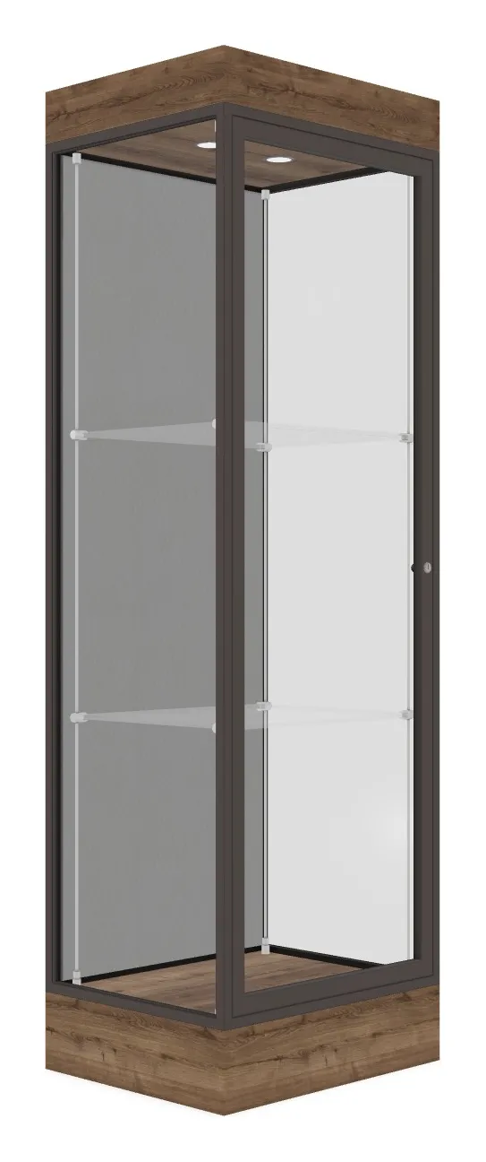 Tower Display Case with LED Lighting - 24 x 76
