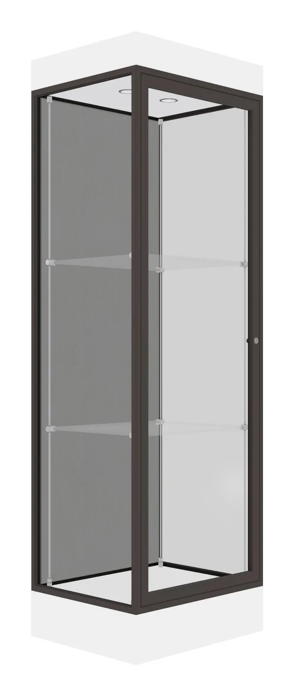 Tower Display Case with LED Lighting - 24 x 76