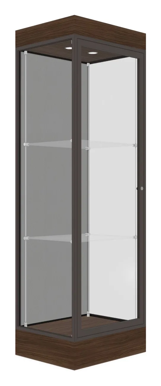 Tower Display Case with LED Lighting - 24 x 76