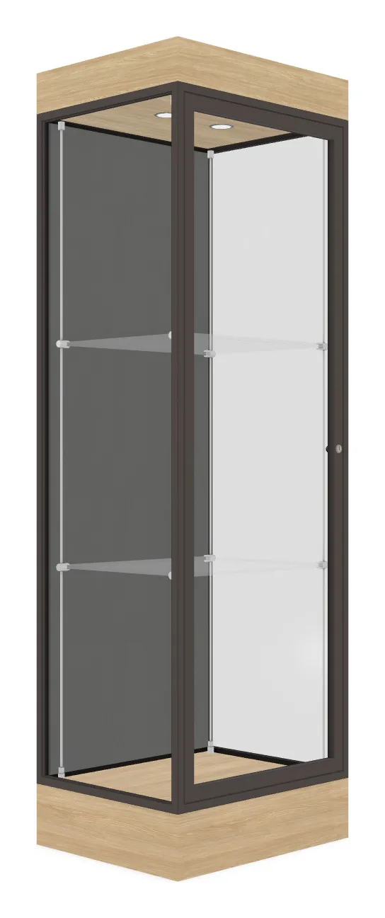 Tower Display Case with LED Lighting - 24 x 76