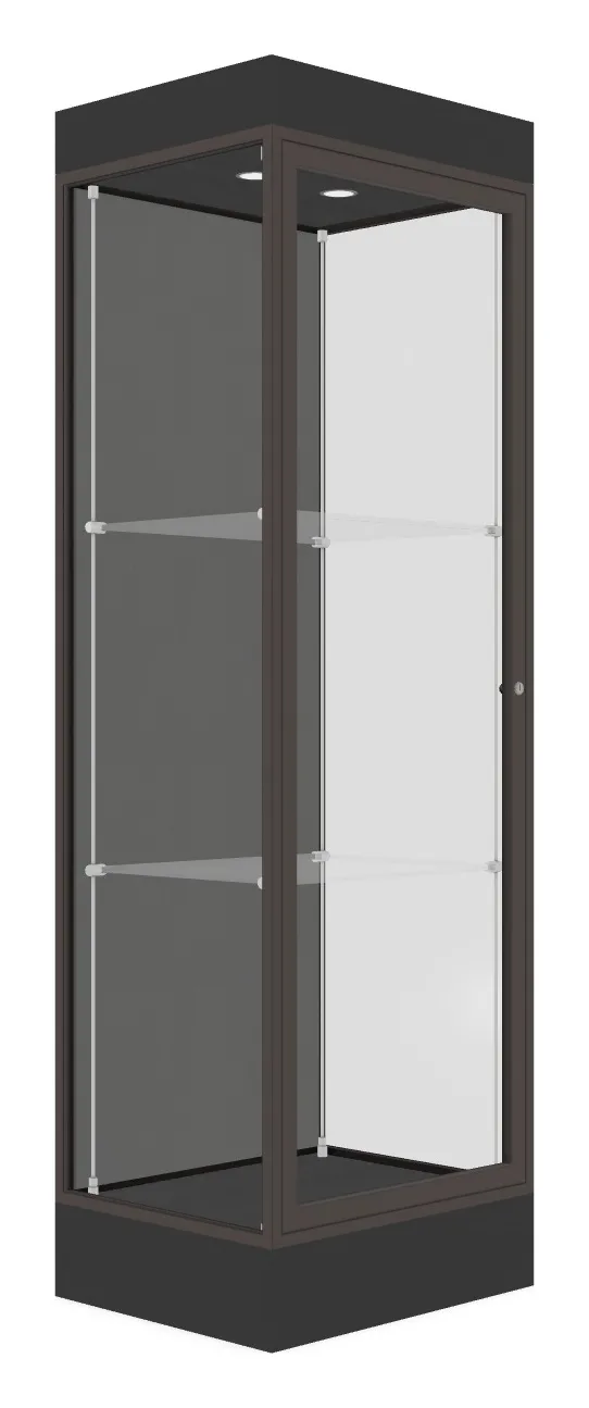 Tower Display Case with LED Lighting - 24 x 76