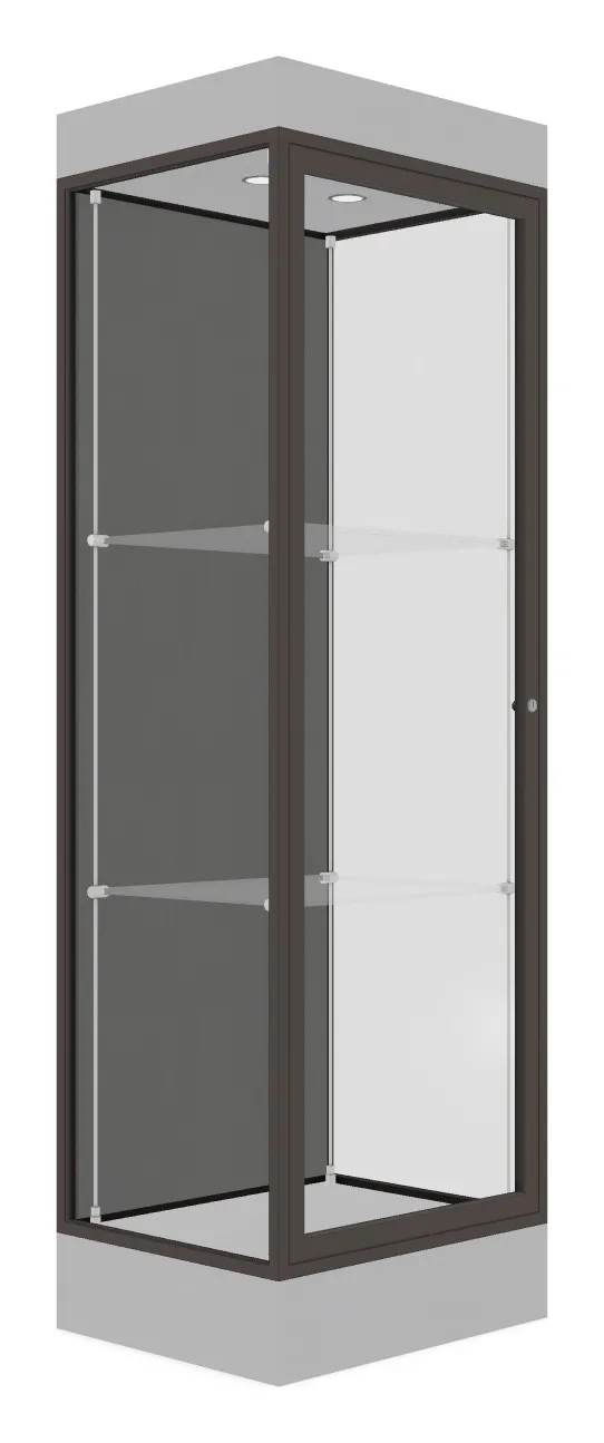 Tower Display Case with LED Lighting - 24 x 76