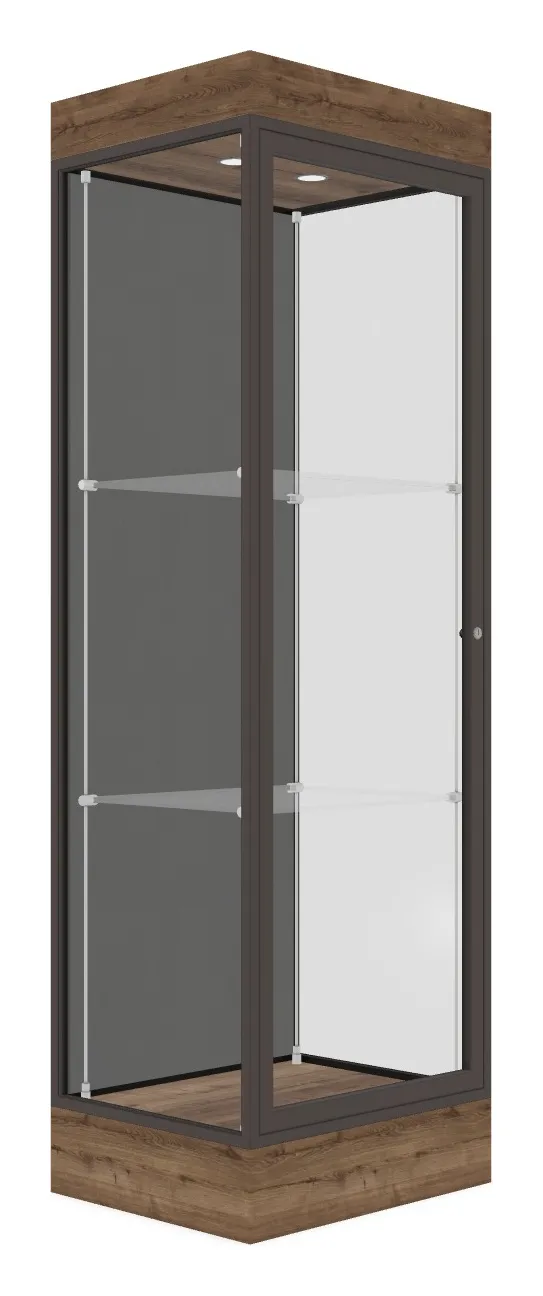 Tower Display Case with LED Lighting - 24 x 76