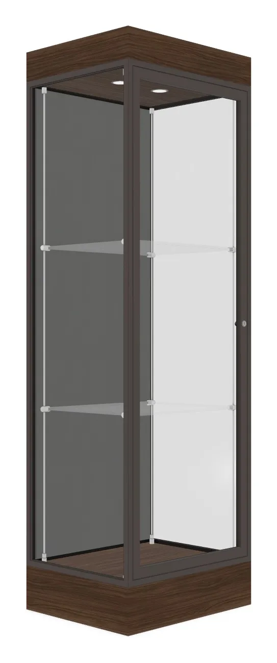 Tower Display Case with LED Lighting - 24 x 76