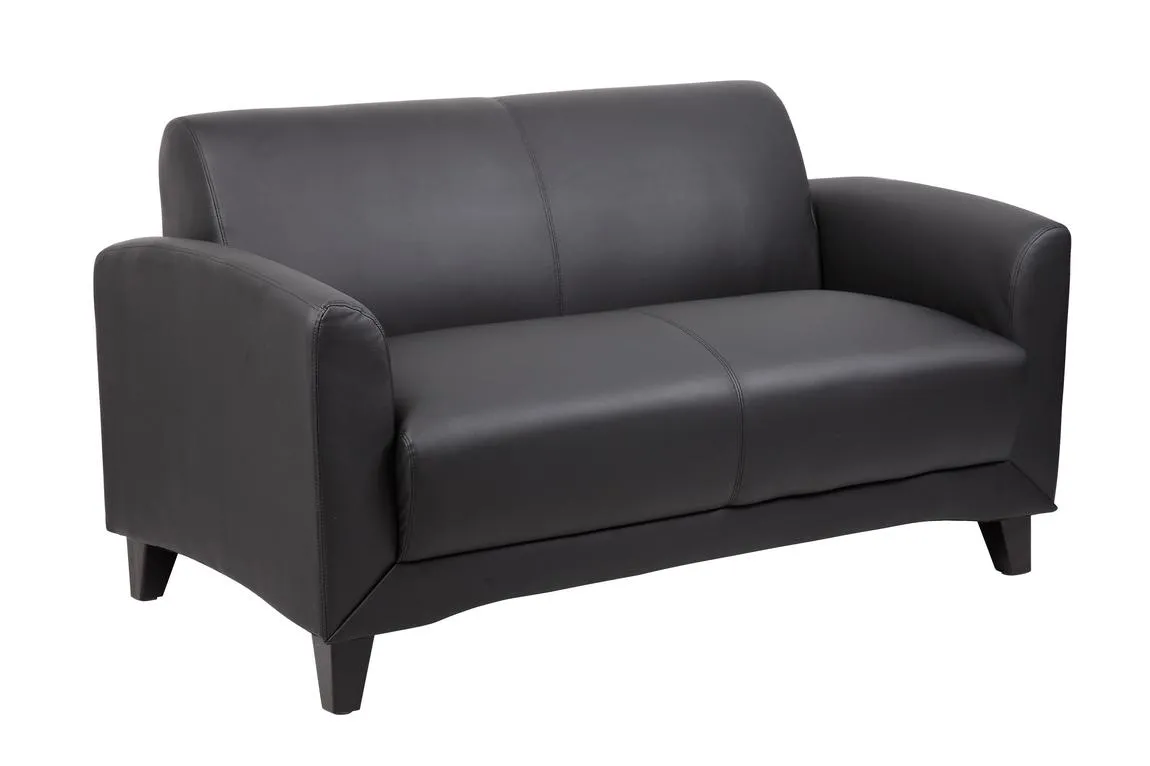 Black Reception Area Loveseat