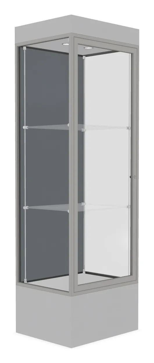 Lighted Display Case with 12 Base - 24 x 76