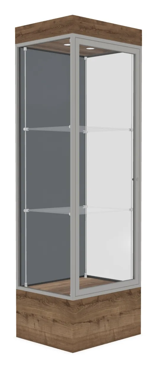 Lighted Display Case with 12 Base - 24 x 76