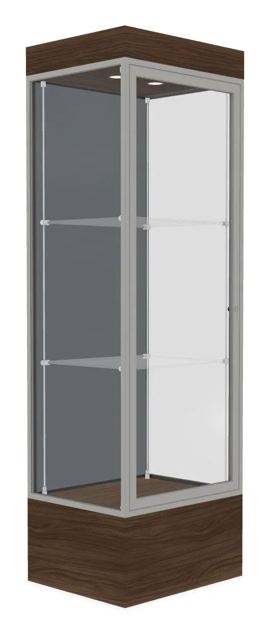 Lighted Display Case with 12 Base - 24 x 76