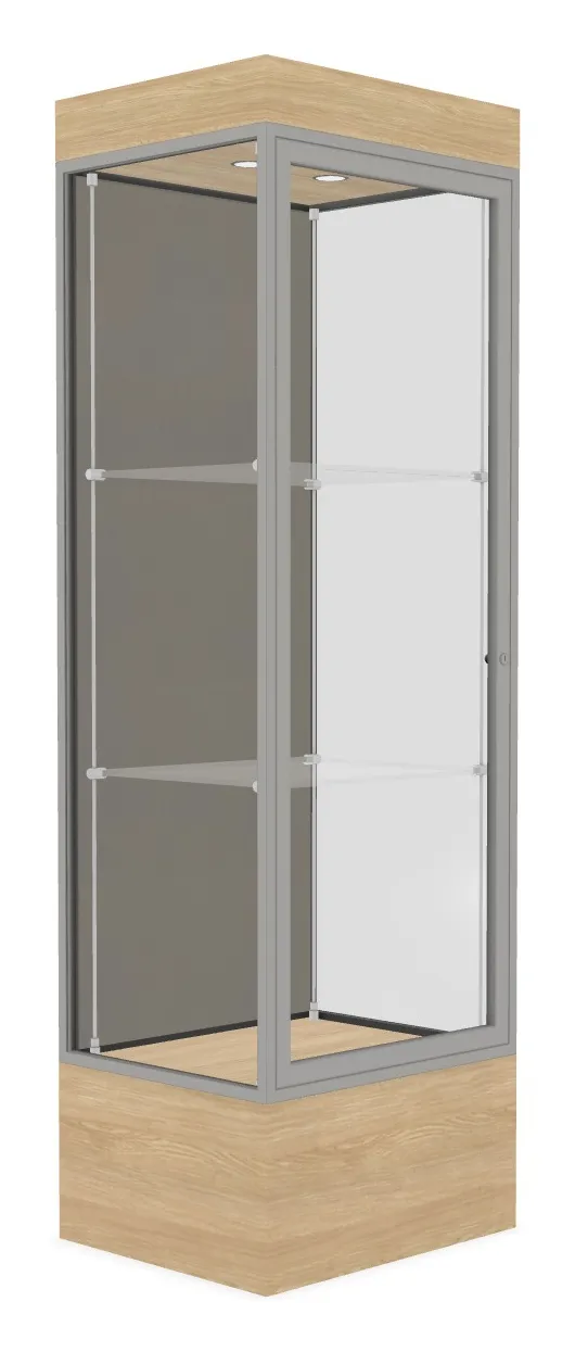 Lighted Display Case with 12 Base - 24 x 76