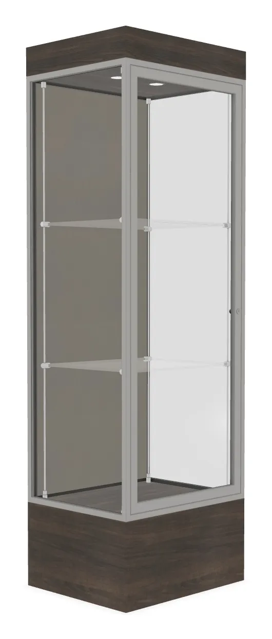 Lighted Display Case with 12 Base - 24 x 76