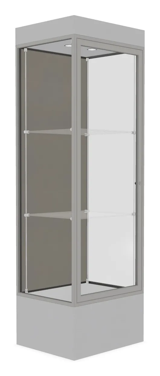 Lighted Display Case with 12 Base - 24 x 76
