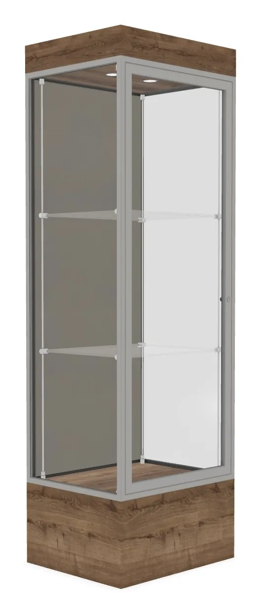 Lighted Display Case with 12 Base - 24 x 76