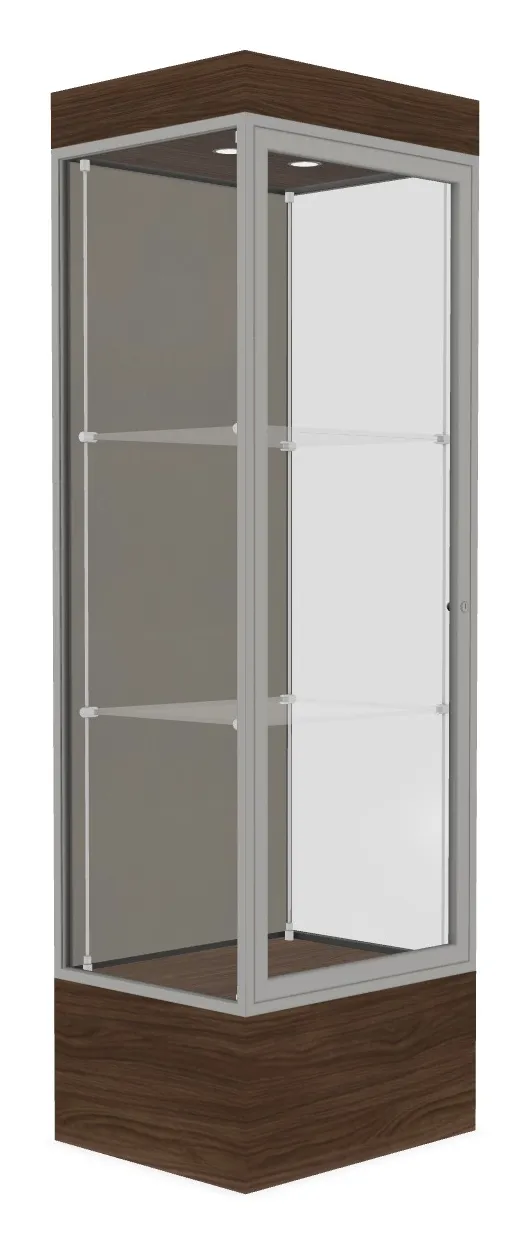 Lighted Display Case with 12 Base - 24 x 76