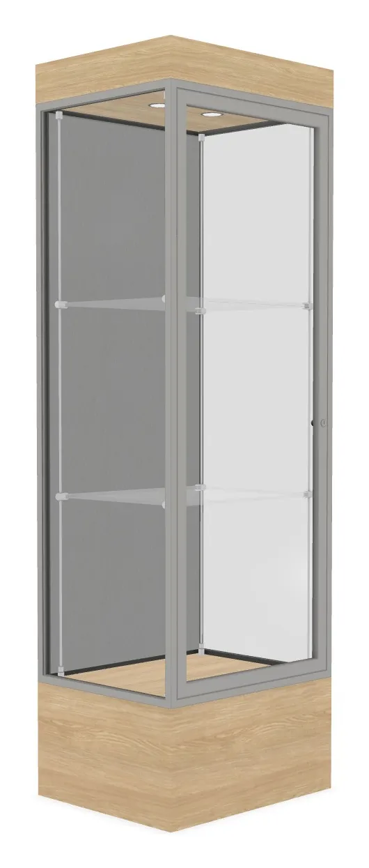Lighted Display Case with 12 Base - 24 x 76