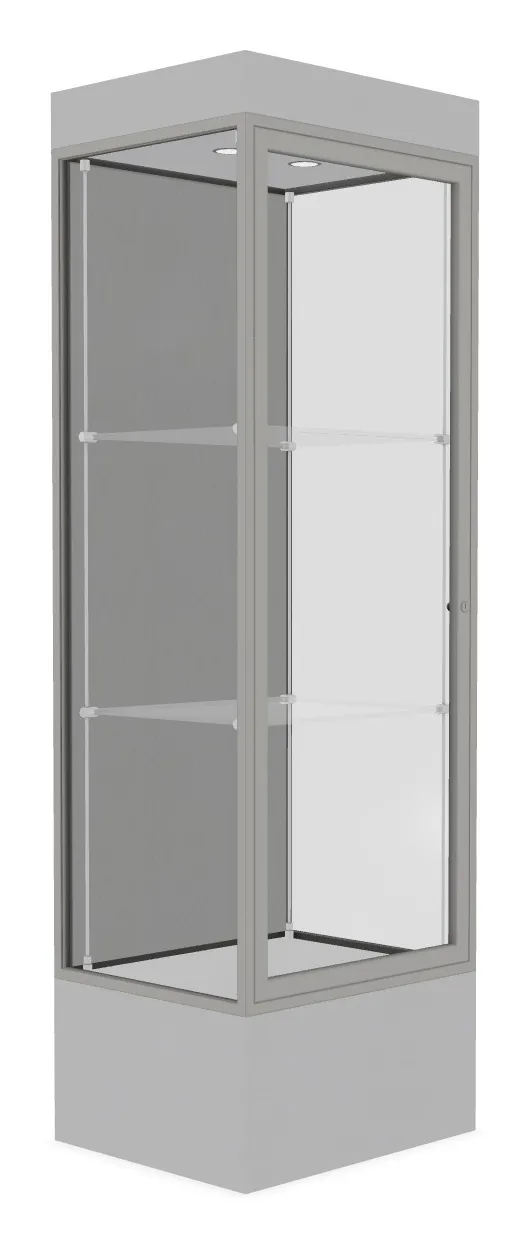 Lighted Display Case with 12 Base - 24 x 76