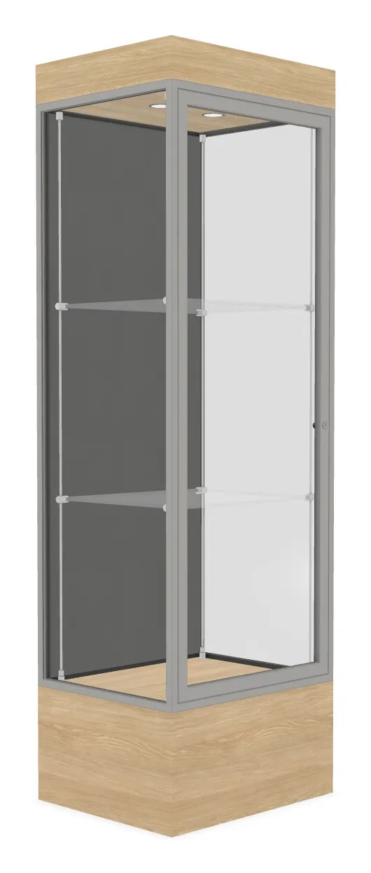 Lighted Display Case with 12 Base - 24 x 76
