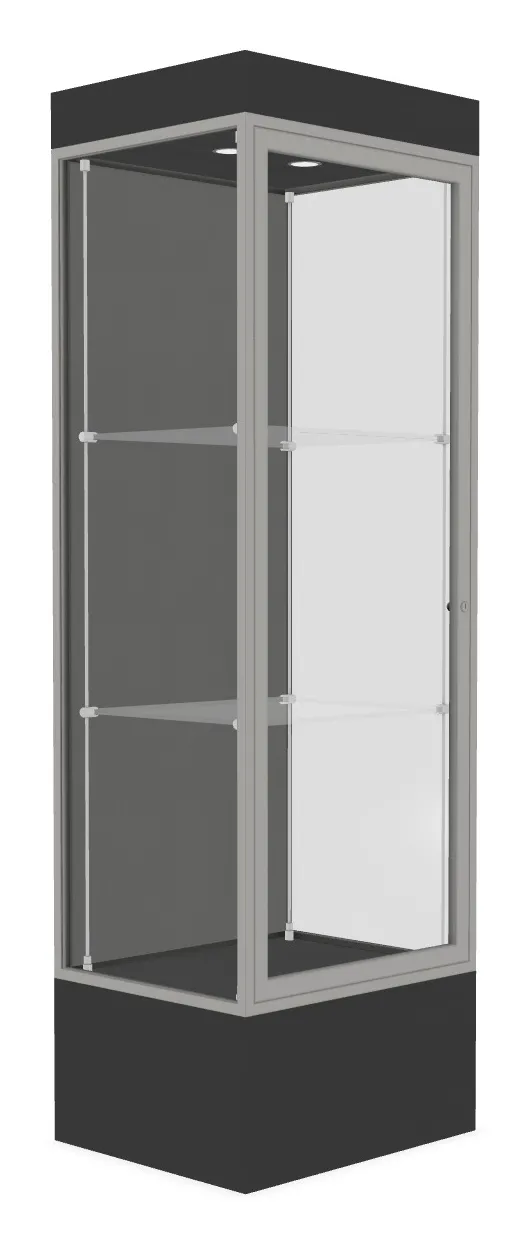 Lighted Display Case with 12 Base - 24 x 76